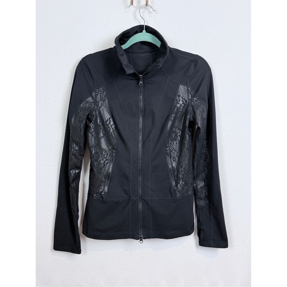 Zella Black Snake Print Full-Zip Jacket M